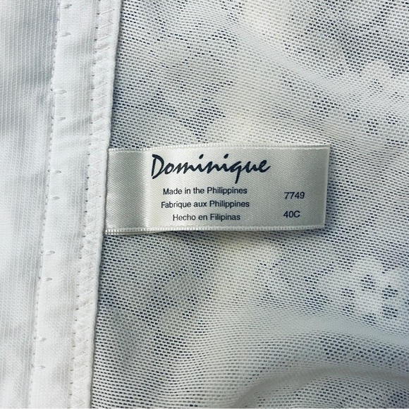 DOMINIQUE Bridal Bustier Corset Torsolette.  White Lace. Plus Size 40C.  EUC. - Picture 7 of 8